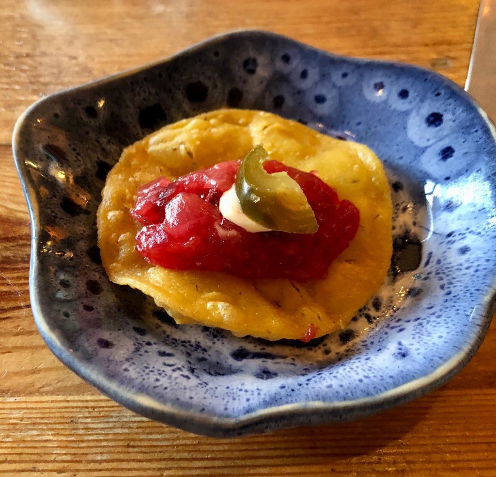 Torto de atún picante, Restaurante Macarena-Ronqueo