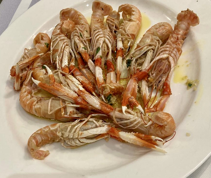 Cigalitas fritas. Restaurante El Estu